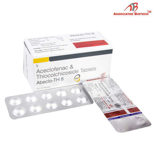 Aceclo 100mg + Thiocholchicoside 8mg Tablets