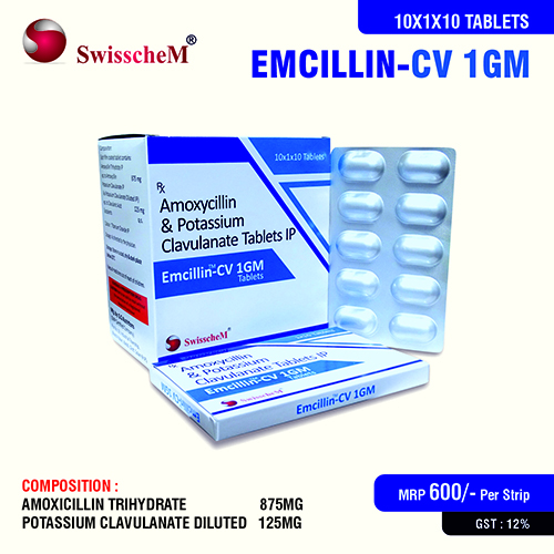 EMCILLIN-CV 1GM TABLETS