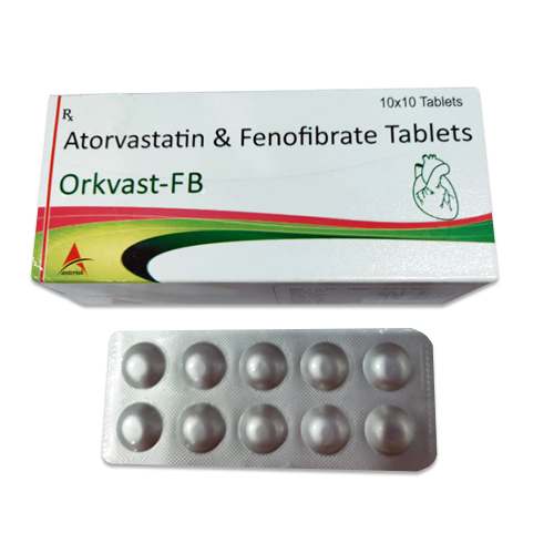 Atorvastatin 10mg + Fenofibrate 160mg Tablets