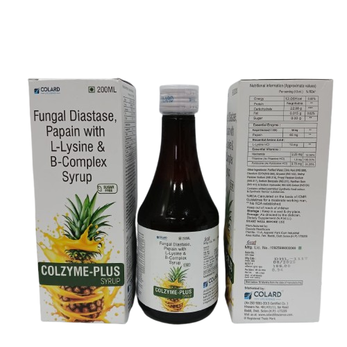 Fungal Diastase + Papain + L-Lysine + B-Complex Syrup