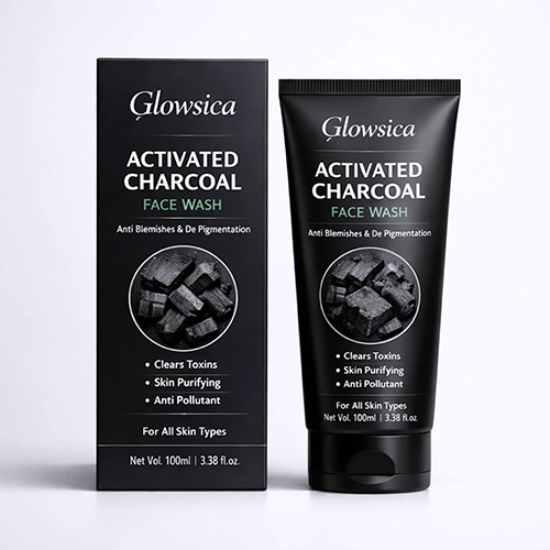 Glowsica Activated Charcoal Face Wash contains Activated Charcoal 100ml