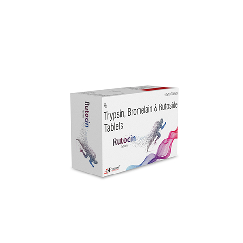 Trypsin 48Mg. + Bromelain 90Mg. +  Rutoside 100Mg Tablets