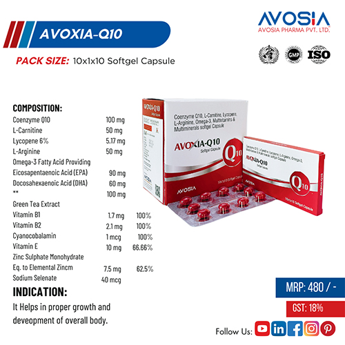 AVOXIA-Q10 Softgel Capsules