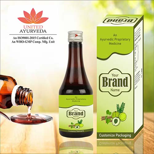 Himsra + Kasani + Kakamachi +Arjun + Kasmarda +Biranjasipha + Jhavuka + Bhringraj + Bhumyamla Syrup