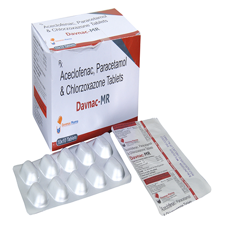 ACECLOFENAC 100MG + PARACETAMOL 325MG + CHLORZOXAZONE 250MG TABLET