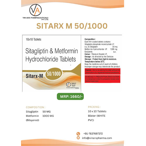 SITARX-M 50/1000 TABLETS