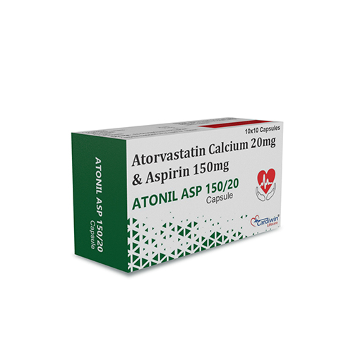 Atorvastatin 20Mg + Aspirin 150Mg Capsules