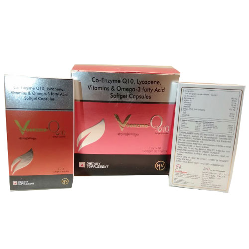 Co-Enzyme Q10 + Lycopene + Vitamins + Omega 3 Fatty Acid Softgel Capsules