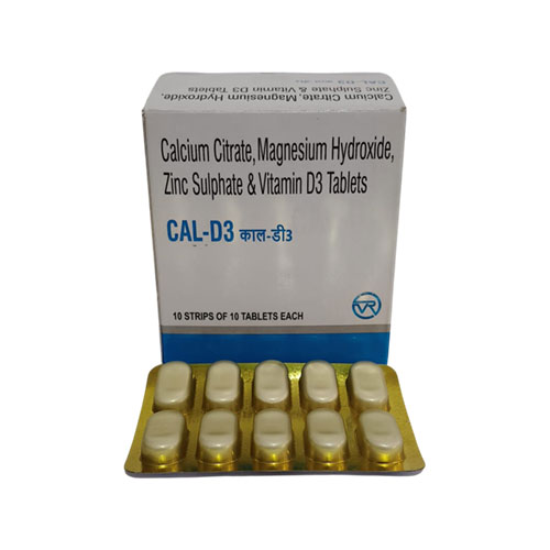 Calcium 1000mg + Magnesium Hydroxide 100mg + Vitamin D3 200IU + Zinc 4mg Tablets