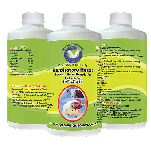 Respiratory Herbs – Medicine for CRD, E – Coli ,Caugh and Cold in Poultry, Cattle, Pigs, Goats