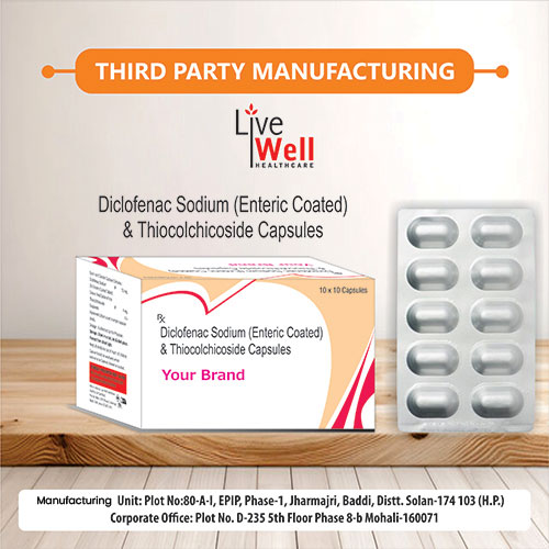 Diclofenac Sodium + Thiocolchicoside Capsules