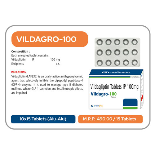 VILDAGRO-100 TABLETS