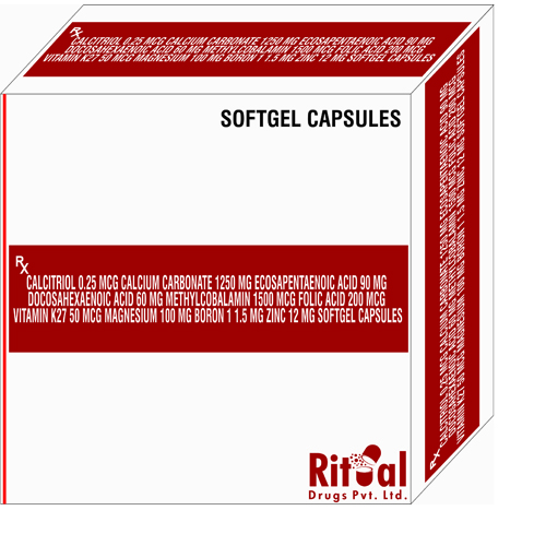Calcitriol 0.25 mcg +Calcium Carbonate 1250 mg +Ecosapentaenoic Acid 90mg Softgel Capsules