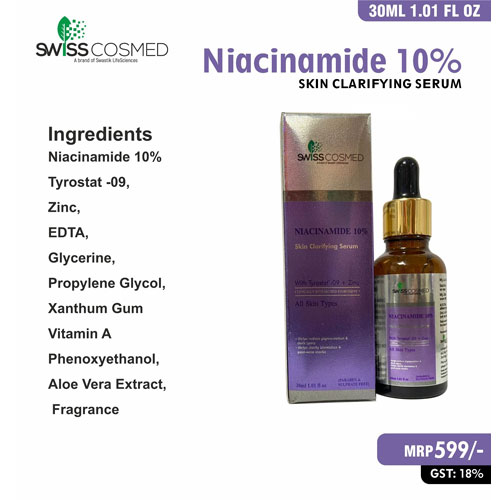 NIACINAMIDE 10% SKIN CLARIFYING SERUM (WITH TYROSTAT 09+ ZINC