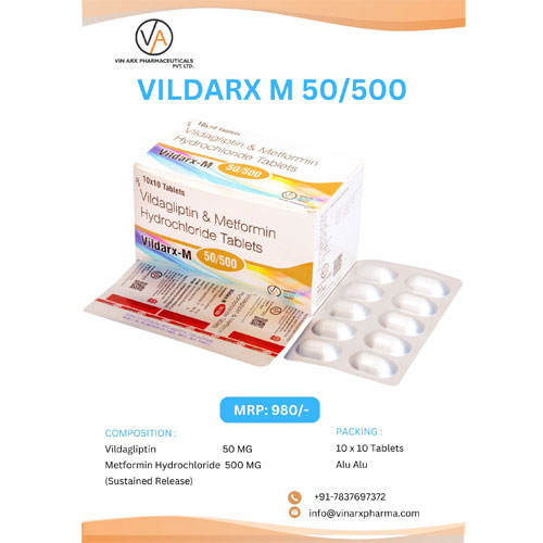 VILDARX-M 50/500 TABLETS