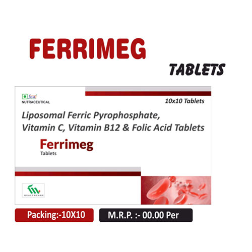 Liposomal Ferric Pyrophosphate + vitamin C + Vitamin b12 + folic acid Tablets
