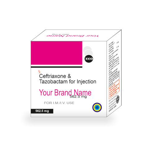 Ceftriaxone Sodium IP+ Tazobactam Sodium 562.5mg Injection