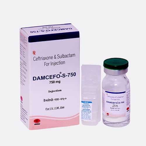CEFTRIAXONE & SULBACTAM-750mg Dry Injection
