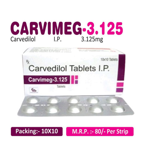 Carvedilol 3.125mg Tablets