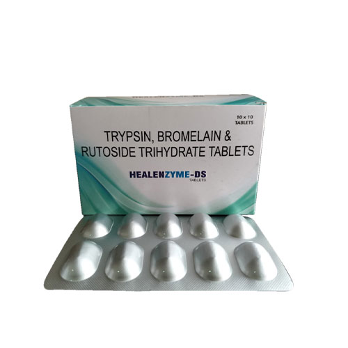 TRYPSIN 48MG + BROMELAIN 90MG + RUTOSIDE TRIHYDRATE 100MG TABLETS