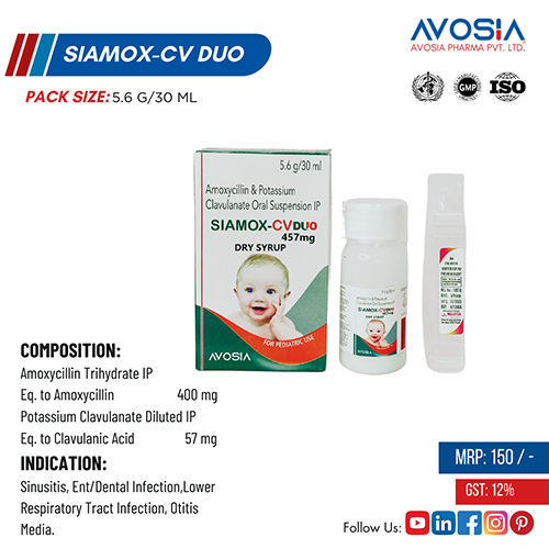 SIAMOX-CV DUO 457mg Dry Syrup