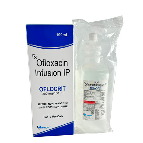 Ofloxacin 200mg + Sodium chloride 0.9%  w/v Injections