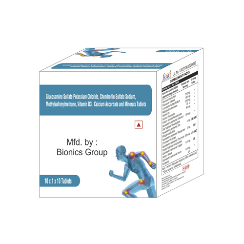 GLUCOSAMINE SULFATE POTASSIUM CHLORIDE+CHONDROITIN SULPHATE SODIUM+METHYLSULFONYLMETHANE Tablets