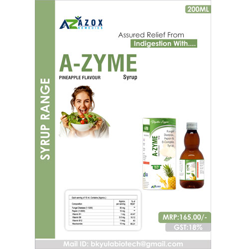 A-ZYME SYRUP (SUGAR FREE)