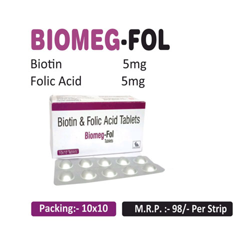 BIOTIN 5 MG + FOLIC ACID 5 MG TABLETS