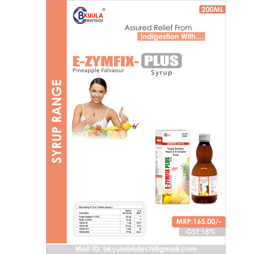 E-ZYMFIX PLUS SYRUP (SUGAR FREE)
