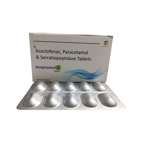Aceclofenac 100mg + Paracetamol 325mg + Serratiopeptidase15mg Tablets