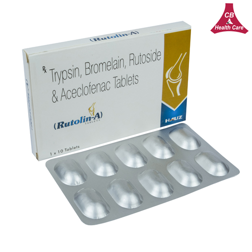 Trysin+ Bromelain+ Rutoside Trihydrate+ Aceclofenac (Alu-Alu) Tablets 