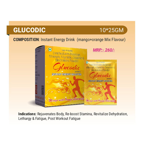 Glucodic-(Mango with Orange Flavour) Sachets