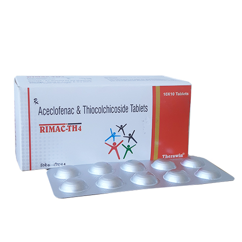 Aceclofenac 100mg+  Thiocolchicoside 4mg Tablets