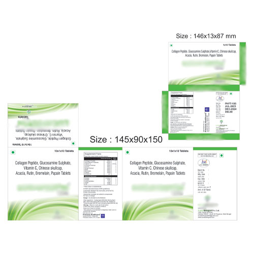 Collagen Peptides + Grape Seed + Green Tea + Biotin Vitamins+ Minerals+ Amino Acids Tablets