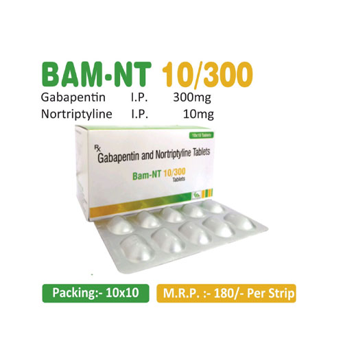 Gabapentin 300mg + Nortrityline 10mg Tablets