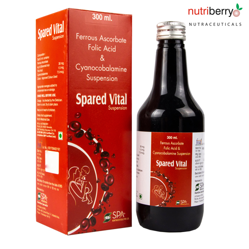 Lycopene 1000mcg+VitaminB12 Cyanocoalamin 0.8mcg+Folic Acid150mcg+Ferric Ammonium Citrate Suspension