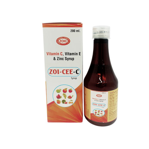 VITAMIN C 50 MG + VITAMIN E 5 IU + VITAMIN B6 1.5 MG + ZINC AS ZINC SULPHATE 22.5 MG SYRUP