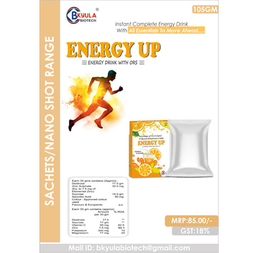ENERGY-UP (WITH ORS) SACHETS (ORANGE FLAVOUR)
