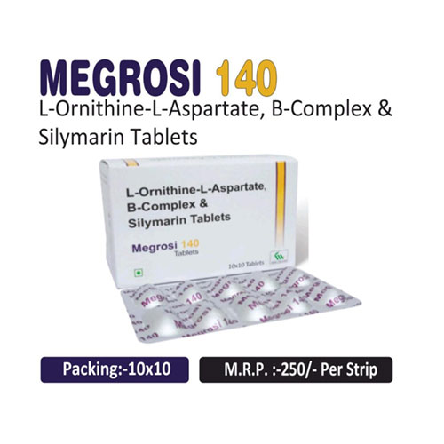 Silymarin 140mg+ L-Ornithine-L-Aspartate 250 mg+ B-complex Tablets