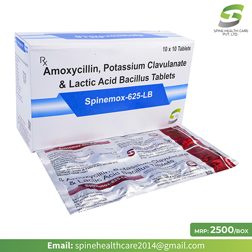 SPINEMOX-625 LB TABLETS (Strip packing)