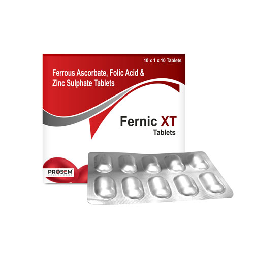 FERROUS ASCORBATE 100MG + FOLIC ACID 1.5MG + ZINC 22.5MG TABLETS
