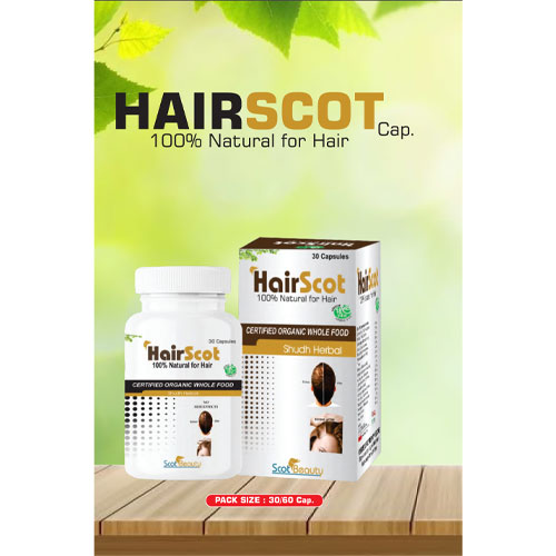 HAIRSCOT  (HAIR FALL, PRE MATURE GREYING OF HAIR) 60 Capsules