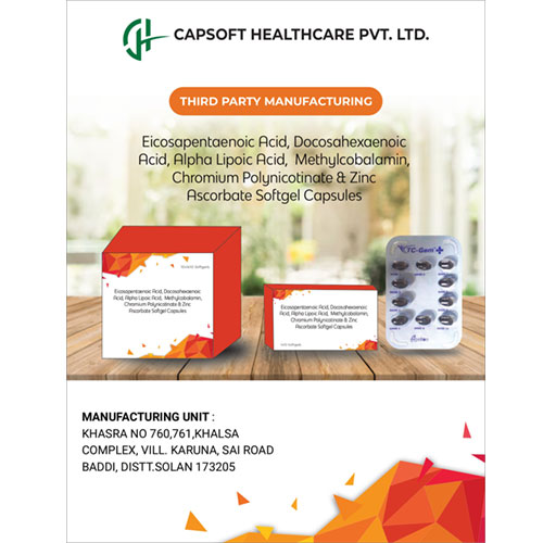 Eicosapentaenoic Acid 45 mg + Docosahexaenoic Acid 30 mg + Alpha Lipoic Acid IP 100 mg + Methylcobal