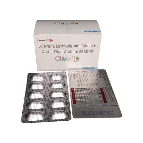 L-Carnitine + Methylcobalamin + Vitamin E + Calcium Citrate + Vitamin D3 Tablets