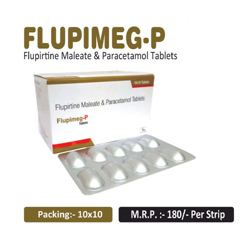 FLUPIRTINE 100 MG + PARACETAMOL 375 TABLETS