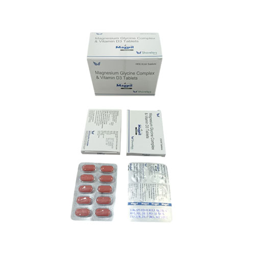 Magnesium Glycinate + Vitamin D3 Tablets