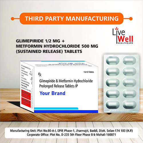 Glimepiride + Metformin Hydrochloride (Sustained Release) Tablets
