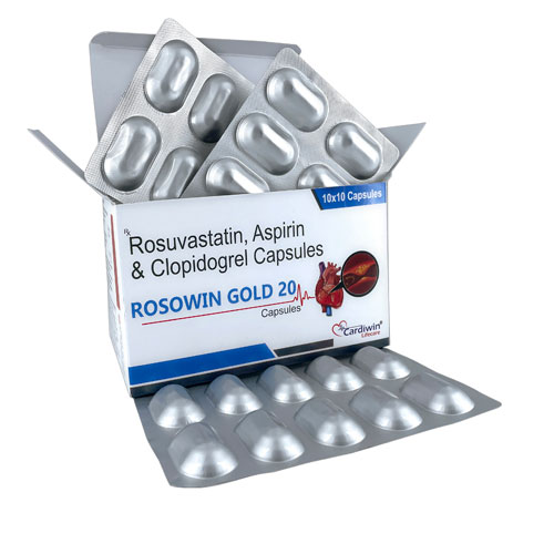 Rosuvastatin 20Mg + Aspirin 75Mg + Clopidogrel 75Mg Capsules