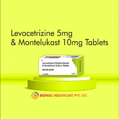 Montelukast 10mg+ Levocetirzine 5mg IP Tablets